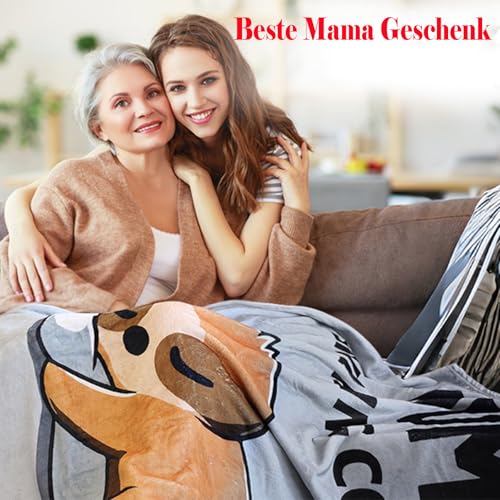 KAAYEE Mama Geschenk, Kuscheldecke Geschenke für Mama zum Geburtstag Valentinstag Muttertag, Geburtstagsgeschenk Ostergeschenke Muttertagsgeschenk für Mutter