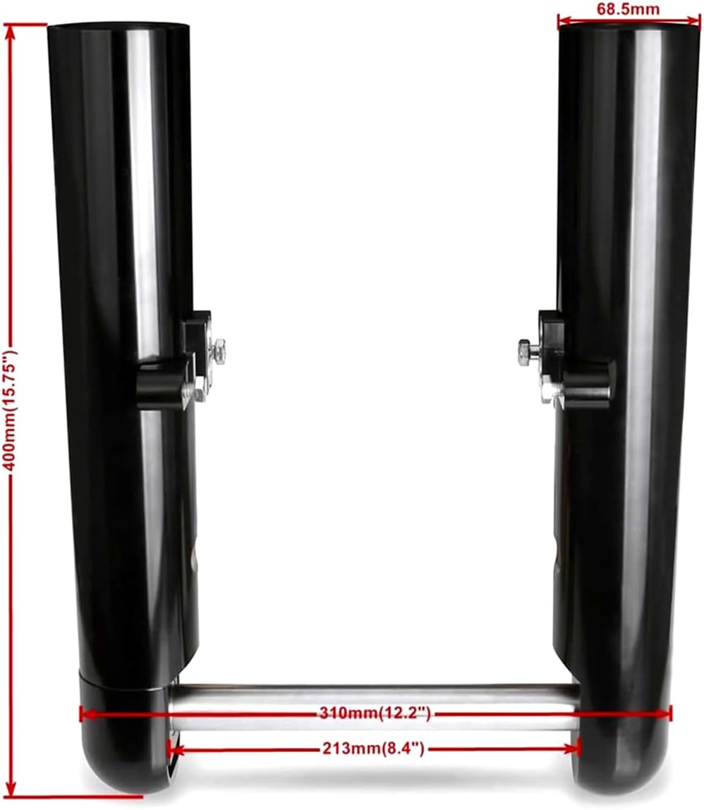 Smooth Hot Fork Legs Fork Lower legs For Harley Touring Bagger street road king electra glide FLT 2014-2024 (C-Smooth style - Black)
