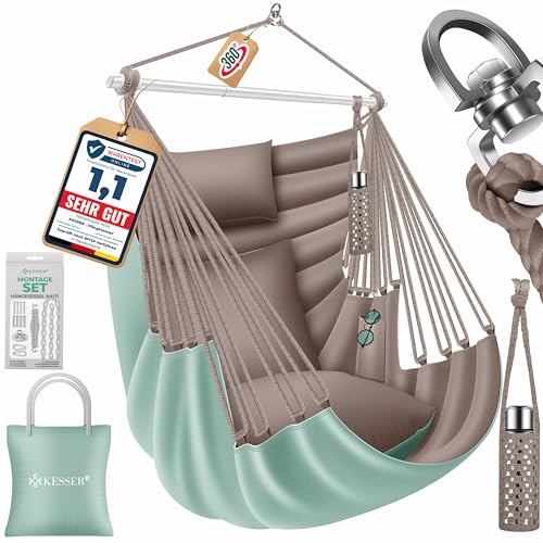 KESSER® Hängesessel Haiti 150kg Traglast, Hängestuhl 360° Drehung,...