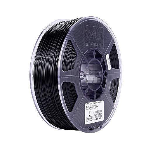 eSUN 1.75mm eASA ASA 3D Printer Filament 1KG Spool, 1KG Black