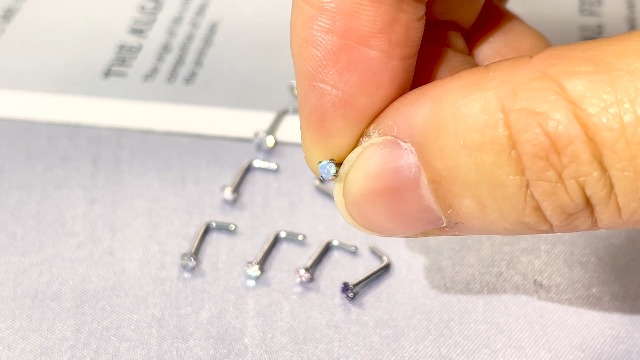 D.Bella Pendientes De Nariz En L Acero Quirúrgico | 16G-22G Con Zirconita Transparente Y Colores - Hipoalergénicos (Pack De 3)
