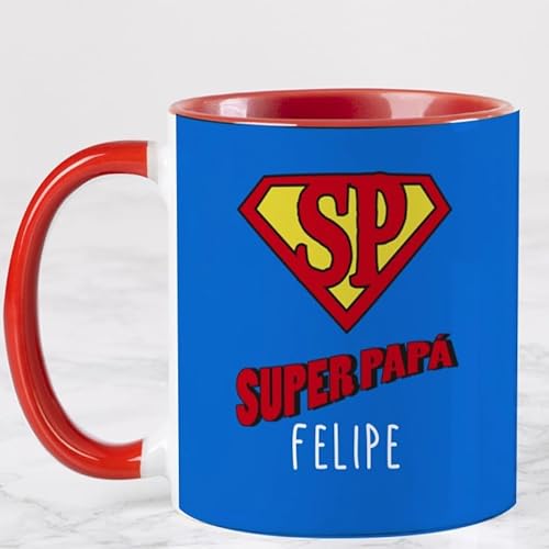 Wanapix | Taza Personalizada Día del Padre | Taza Orginal para Regalar a Papa | Tazas Graciosas | Apto Microondas y Lavavajillas | Super Papa Wanapix | Taza Personalizada Día del Padre | Taza Orginal para Regalar a Papa | Tazas Graciosas | Apto Microondas y Lavavajillas | Super Papa
