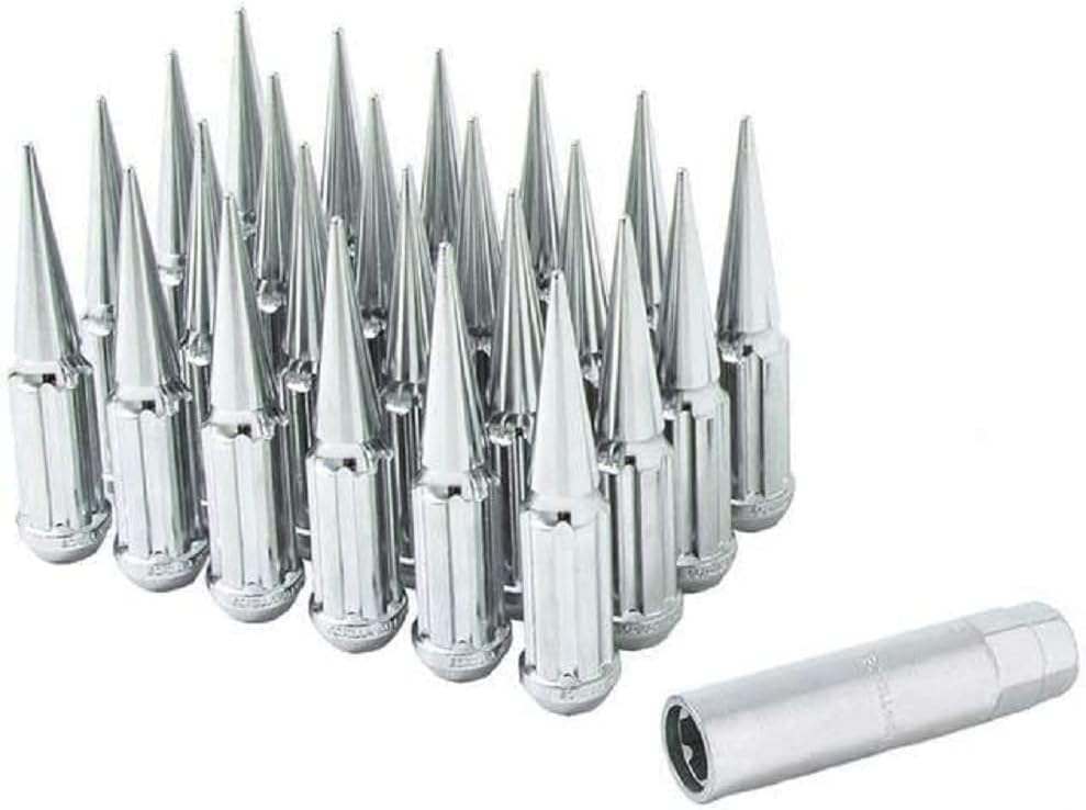 Gorilla Automotive SPK8-14150 8Lug 14X1.5 Spike Lug Install Kit Chrome
