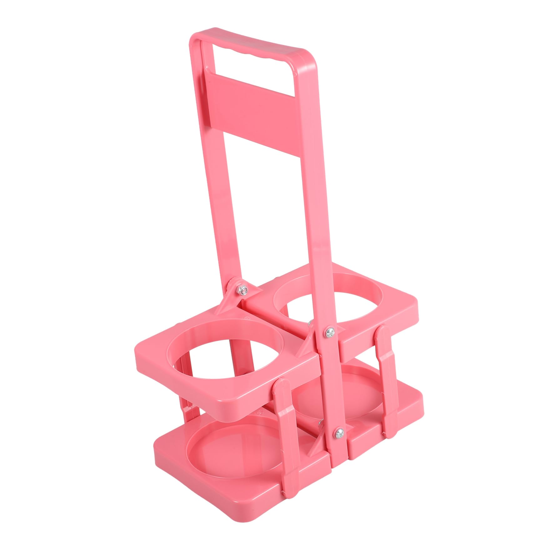 SOLUSTRE Folding Drink Carrier with Handle Portable Beer and Wine Basket Space-Saving Design for Outdoor Picnics and Break-Resistant Plastic Rack