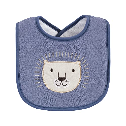 Image of Hudson Baby Unisex Baby Cotton Terry Drooler Bibs with Fiber Filling, Wild One, One Size