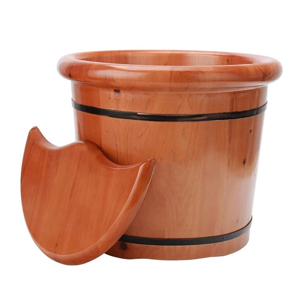 Secchio per pediluvio in legno Sauna Secchio in legno, vasca idromassaggio per pediluvio grande, spa per piedi e gambe per adulti, spa per massaggio ai piedi per la casa, pediluvio relax per pedicure