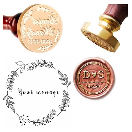 Diamond drawing Sello Redondo de cera personalizado para festividades, sello de cera personalizado, bonito juego de papelería