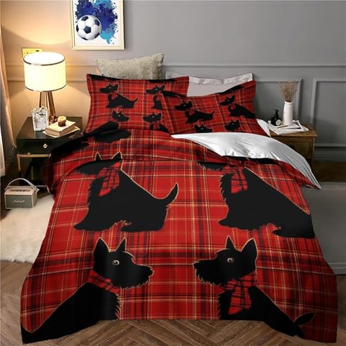 Housse de couette chien imprimée 3D au fini microfibre douce