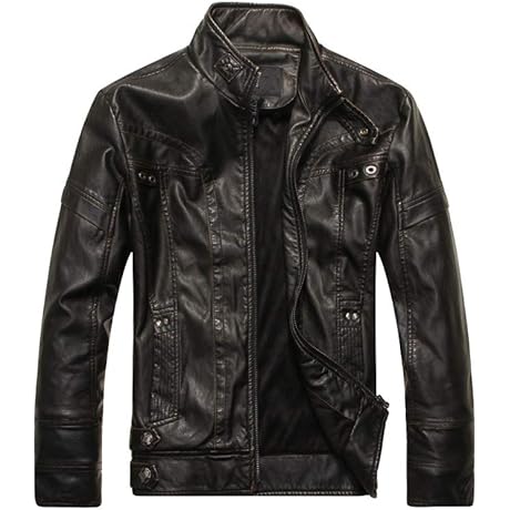 Classic Men's Faux Leather Greaser Jacket