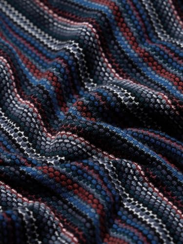 Image of The Souled Store Stripes: Men and Boys Long Sleeve Collared Neck Button Down Cotton Textured Shirts for Men