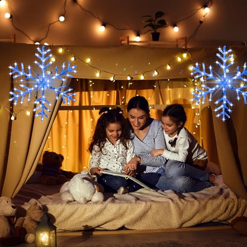 Guirlande flocon de neige 8 modes pour illuminer sans prise