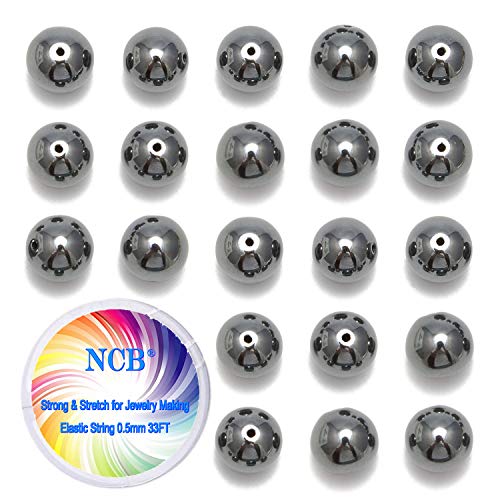 Perles hématite 4mm NCB 200pcs, pierres semi-précieuses