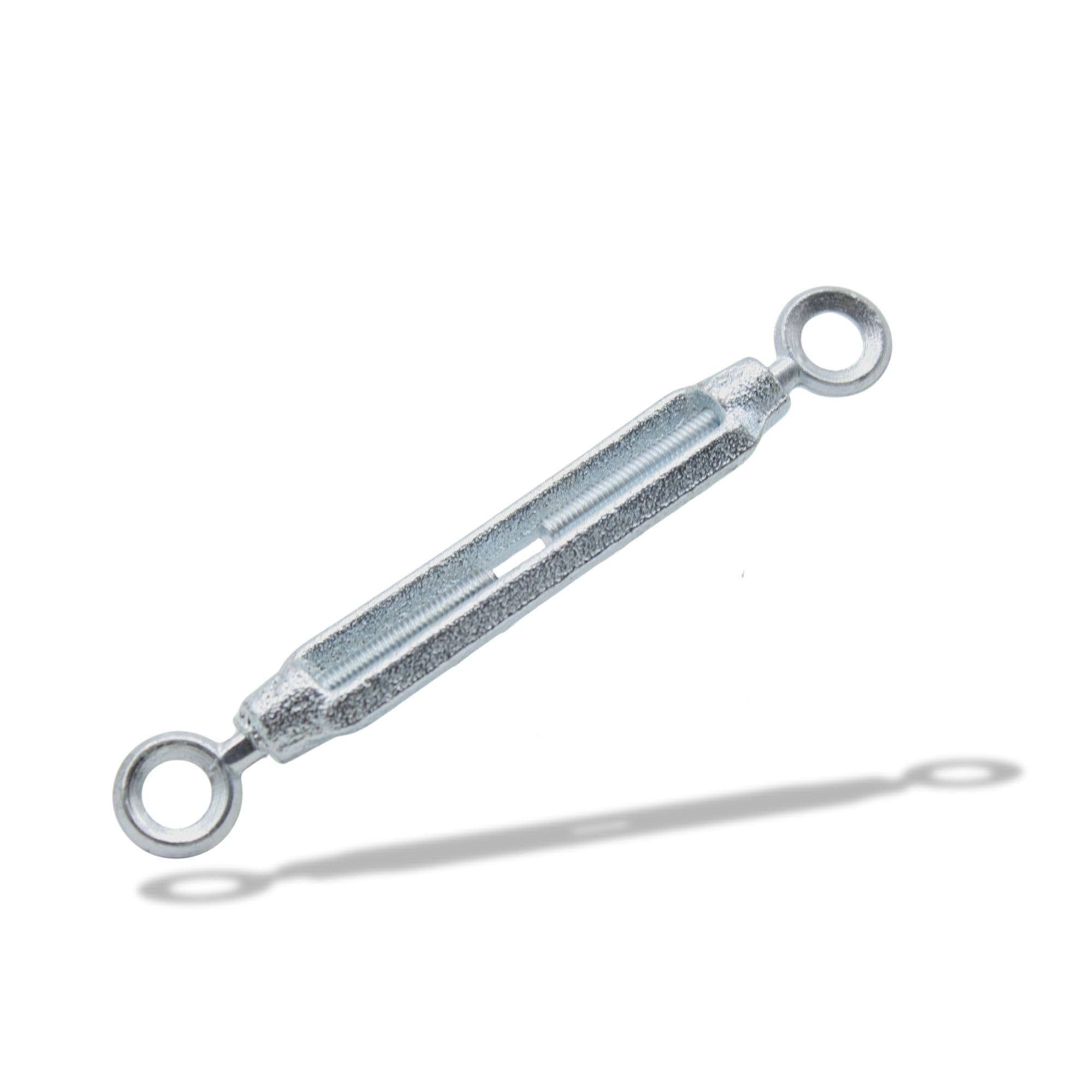 DOJA Barcelona Tenditore per Filo Acciaio Occhio - Occhio M8 Zincato - PACK 6 - Design con Tiranti per Filo Stendibiancheria e Tirante Cavo, Montaggio Facile, Alte Prestazioni, Tenditore per Corda
