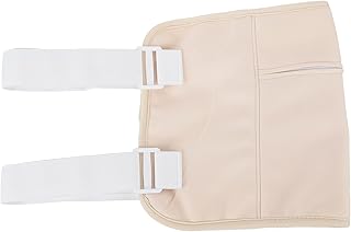 Castor Oil Pack Wrap, Reusable Organic Castor Oil Pack Kit with Adjustable Elastic Strap, Castor Oil Pack Compress for Liver Detox,Thyroid, Inflammation, Insomnia, Less Mess (Khaki)