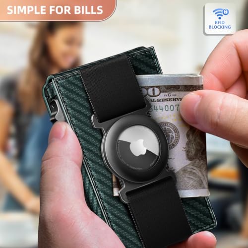 Image of BULLIANT Men Slim Leather Wallet Metal Case Money Clip-Magnetic Closure