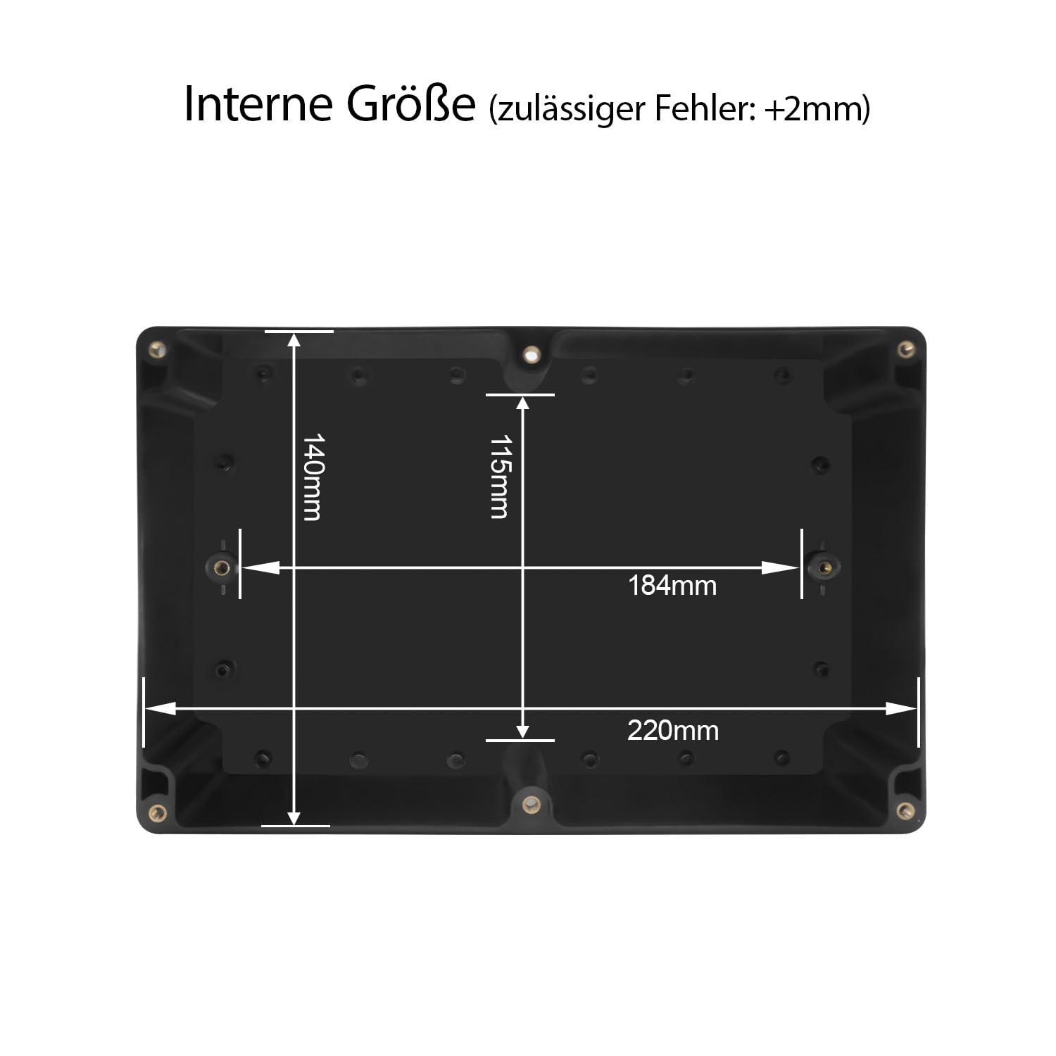 LeMotech Caja de proyecto ABS de plástico Caja de distribución IP65 Resistente al agua Cajas eléctricas Universal Caja Negra Tamaño exterior 230x150x85mm (1 pieza)