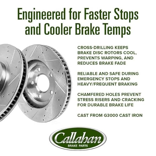 image for Callahan Brake Parts Front and Rear Brake Kit for 2014-18 Chevy GMC Si
