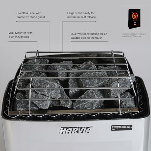 Image of Harvia KIP Wall Mount Electric Sauna, 220V-240V, 6kW, Digital Controller