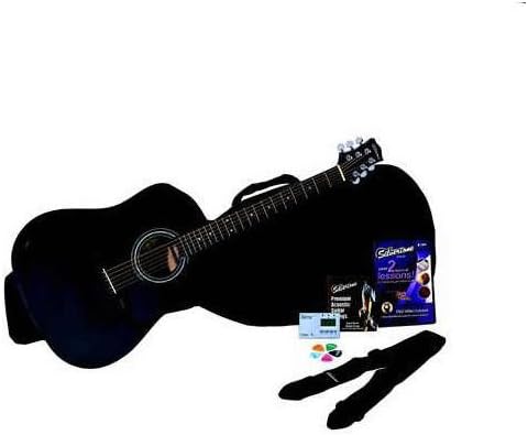 Silvertone Sd10 Acoustic Guitar Package - Black