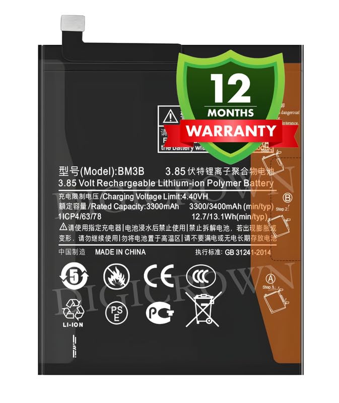 Image of Original BM3B Battery Compatible for Xiaomi Mi Mix 2S (M1803D5XA) - (3400mAh) - 1 Year Warranty