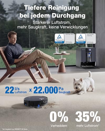 ECOVACS X12 OMNICYCLONE Care kit Saugroboter mit Wischfunktion 22.000 Pa – Ansicht 4