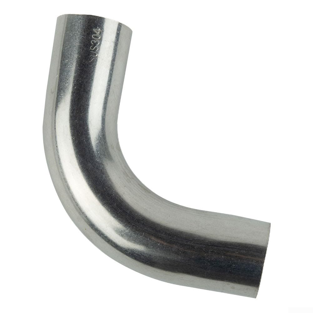 Codo De 90 Grados Acero Inoxidable 304 - Diámetro 32 Mm, Grosor Pared 1.5 Mm, Para Escapes De Coche, Fácil De Soldar