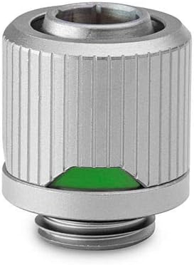 EKWB EK-Quantum Torque STC-10/13 Compression Fitting for Soft Tubing, 10/13mm (3/8" ID, 1/2" OD), Satin Titanium, 6-Pack