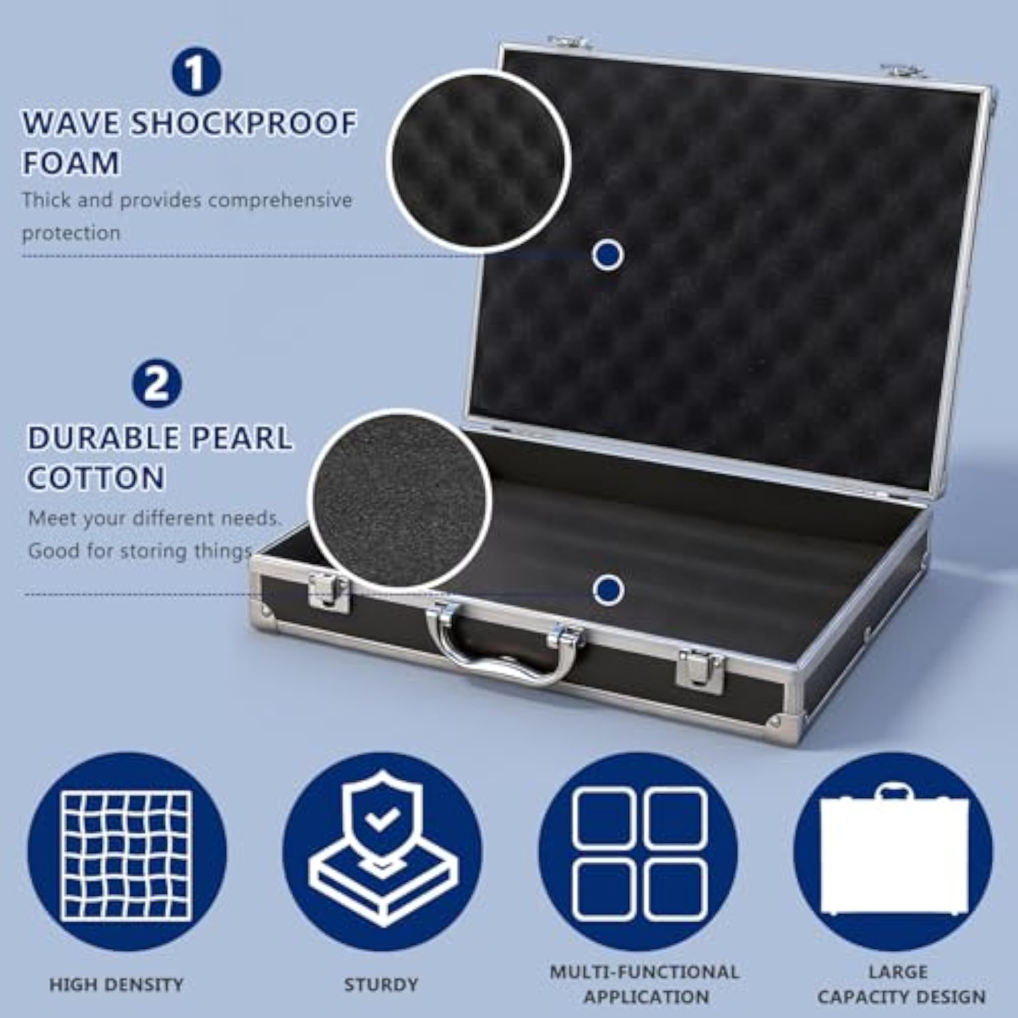 Lockable Aluminum Alloy Tools Case, Portable Storage Box