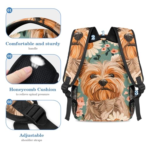 Sac à dos Yorkshire Terrier 2 pièces avec trousse pour collégiens - 4