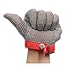 Produktbild Schnittfeste Handschuhe 304 Metallstahldrahthandschuhe, Anti-Cutsafety-Arbeitshandschuhe, Küchenschlächter-Schneidergartenhandschuhe, for Linke Und Rechte Hand (Size : 1 Piece/XXL)