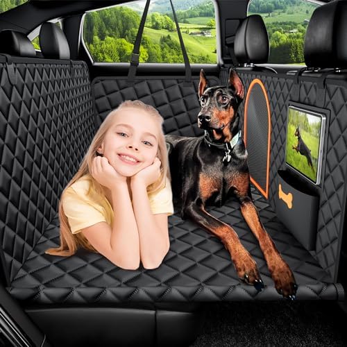 Bwakd Back Seat Extender for Dogs Resistant Hard Bottom Car Dog Backseat Cover