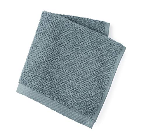 Welhome Franklin Premium | 2 Bath Towels 2 Hand Towels 2 Washcloths | Textured Dusty Blue Bathroom Towels Set | Hotel & Spa Towels For Bathroom | Soft & Absorbent | 100% Cotton 6 Piece Bath Linen Set #TOP6