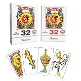 Spanish Playing Cards 2 Packs, Puerto Rico Playing Cards, PVC Plastic Waterproof Poker Cards Suitable for Family, School, Travel or Party Games Creative Gift