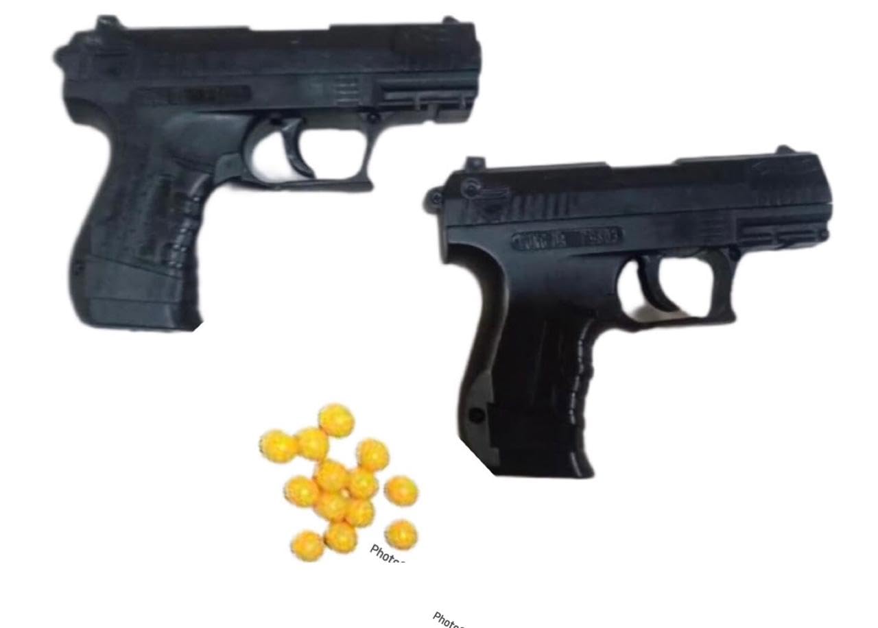 TILLU TIM TIM TOYS Hand Gun Set of 2 Mouser Toy Gun with BB Bullets for Kids Boys Upto 10 Year/Smooth Loading