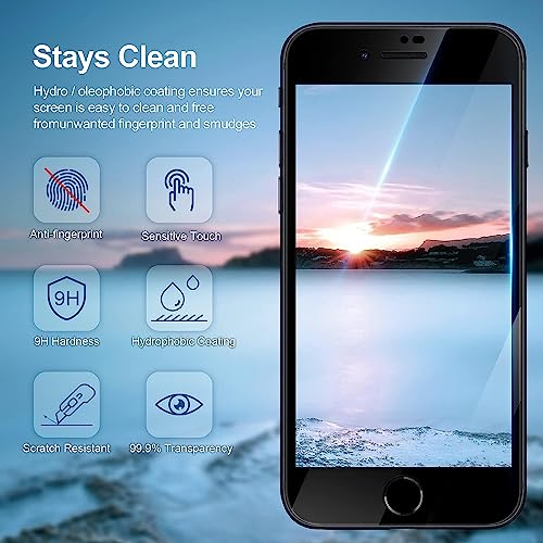 Image of TANTEK Designed Edge to Edge Tempered Glass for iPhone 8 plus Screen Protector Tempered Glass,Anti Scratch, Bubble Free Case Friendly Ultra Resistant -Pack of 2