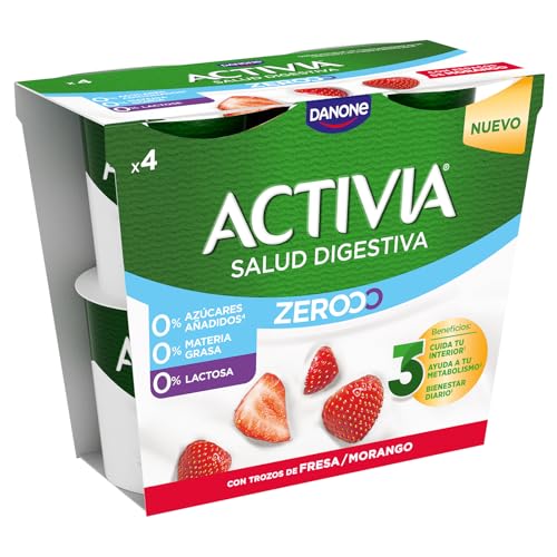 ACTIVIA Yogur Triple Zero Fresa x 4