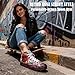 GXZUORUI Women's Fashion Sneakers Men's High-Top Heart & Love Graffiti Design Casual Street Style for Everyday Wear (Rose, Adult, Women, 7.5, Numeric, US Footwear Size System, Medium)