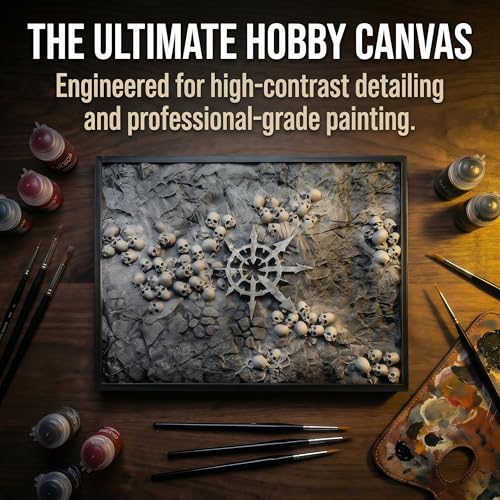 Image of Dry Brush Palette | Texture Palette for Miniature Painting & Model Kits - Drybrush & Paint Scraping Tool(Alternative to Wet Palette) (7.87x5.9in) (01)