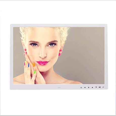 MM Digitaler Bilderrahmen mit Touchscreen Zoll 178 cm mit LCD-Monitor elektronischer Fotorahmen HD-VideoMP3Digitale UhrEwiger KalenderFernbedienungintegrierter Akku weiAY MM Digitaler Bilderrahmen mit Touchscreen Zoll 178 cm mit LCD-Monitor elektronischer Fotorahmen HD-VideoMP3Digitale UhrEwiger KalenderFernbedienungintegrierter Akku weiAY