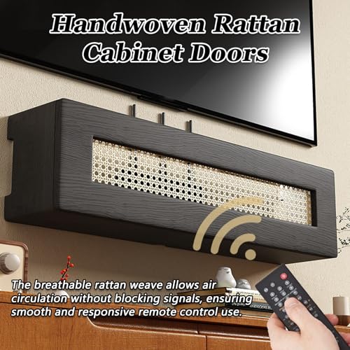 Caja de módem de ratán negro de 100cm para regletas de hogar 4