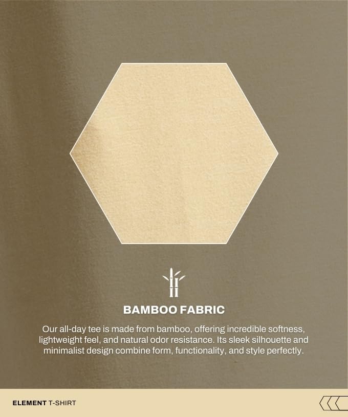 Image of TEGO Element Bamboo T-Shirt for Women | 66% Bamboo 28% Cotton 6% Elastane | Ultra Soft, Naturally Odour Resistant, Slim Fit Tee for Casual Wear, Yoga & Lifting