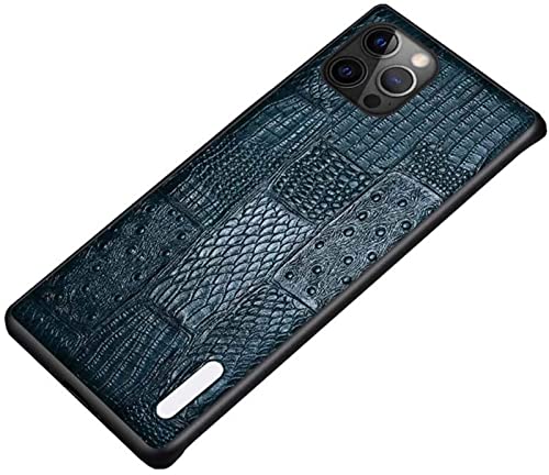 Coque iPhone 12 Pro antichoc bleue motif Mahjong fini les rayures