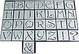 28 Fliesen (45mmx45mm) Großbuchstaben wie abgebildet.