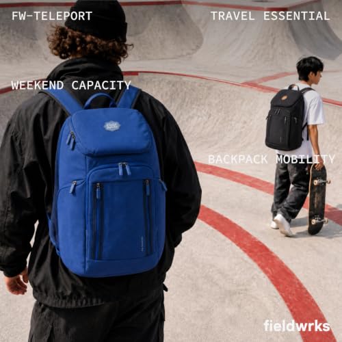 Image of Teleport Travel Backpack & Rucksack | Fits 15.6 Inch Laptop | 29L Water-Resistant Aerology Nylon Daypack with Luggage Strap & Bottle Pocket