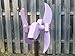 Pink Flamingo Whirligig, handmade from solid southern cypress and solid brass hardware