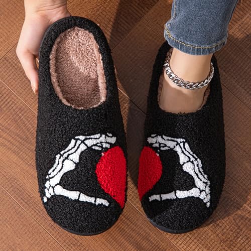 Image of LNERIP Slippers Winter Womens Mens Fluffy Plush Slippers Animals Cute Cartoon House Slippers Cuddly Warm Shoes Indoor Outdoor Girls Women