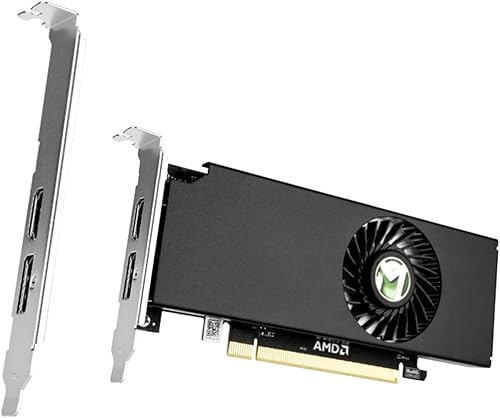 Miniatura 4 de maxsun AMD Radeon RX 550 Tarjeta gráfica de video de perfil bajo de 4 GB para computadora de juegos, PC, GPU, GDDR5, ITX, SFF HDPC 128 bits DirectX