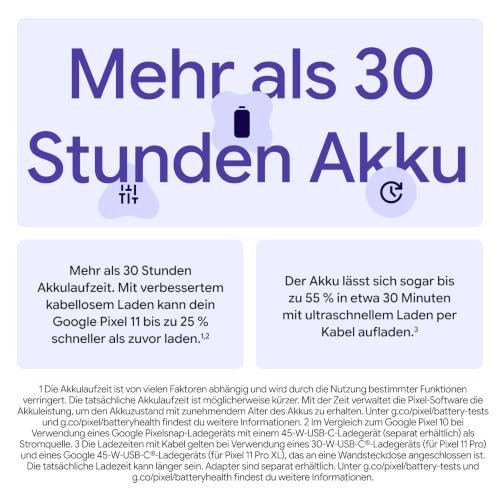Google Pixel 11 - Smartphone ohne SIM-Lock - Frost, 256GB