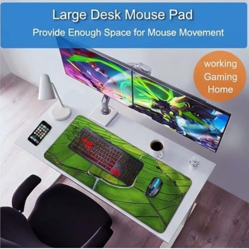 Image of Saco XXL Gaming Mouse Pad for PC - Large Desk Mat 900x400x3mm, Extended Non-Slip Rubber Base, Waterproof Surface, Scenery Design, Big Keyboard Mouse Pad for Office & Home Setup