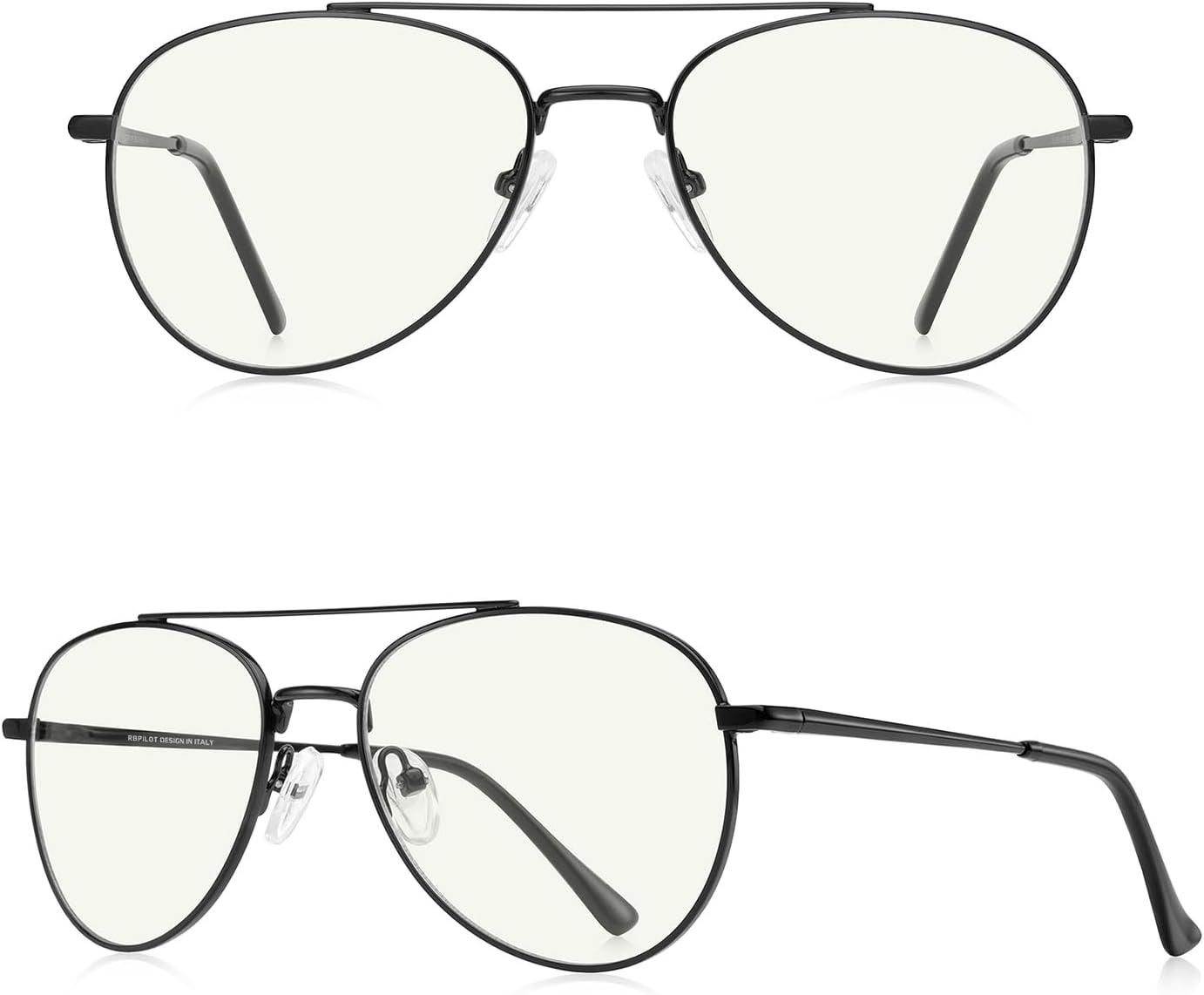 Aviator Reading Glasses for men and Women Blue Light Blocking Lens Spring Temple - Image 2